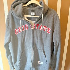 Nike Gray Hoodie with Red Logo
